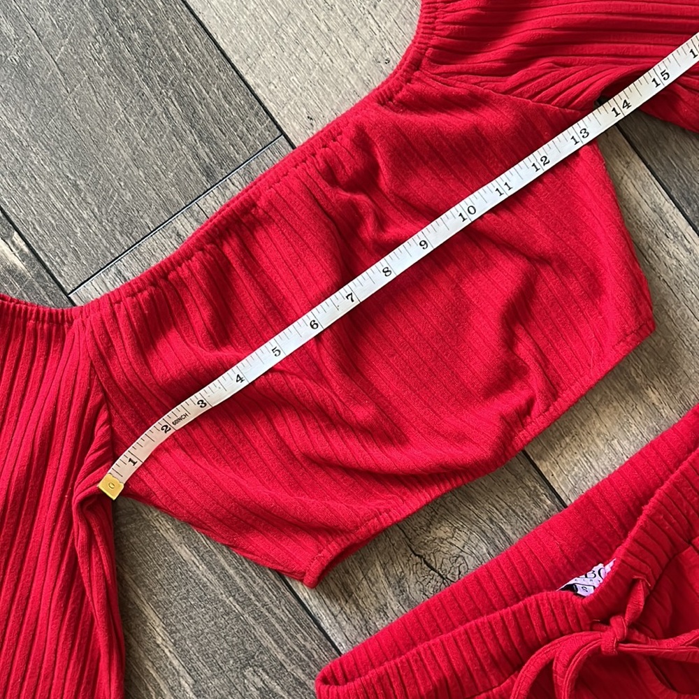 Sabo Skirt Scarlet Ribbed Lounge Set - Picture 8 of 16